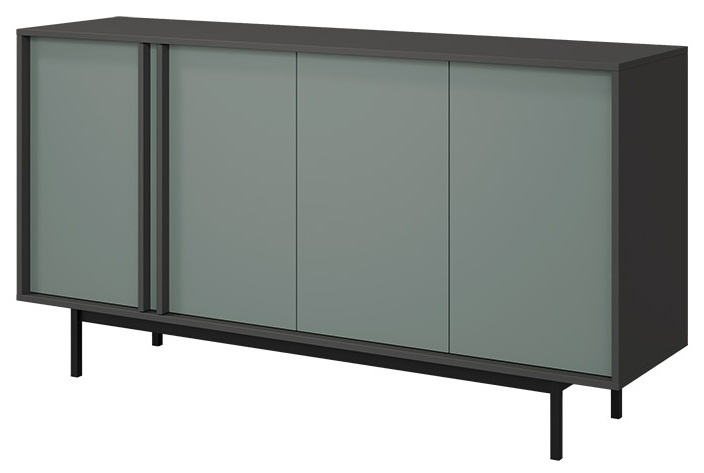 Komoda ALSY 6 163cm, Meble Pokojowe ALSY Antracyt / Beż Jasny