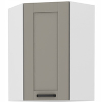 Szafka kuchenna górna narożna LUNA 60x60 GN-90 (45°) 1F CLAY GREY/BIAŁY MAT
