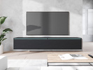 Szafka RTV Lowboard D 180cm CZARNY GRAFIT / FALA MDF