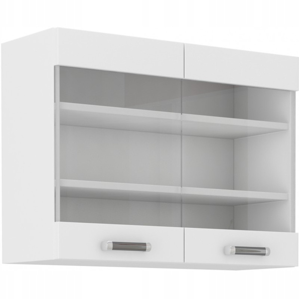 Meble kuchenne OMEGA zestaw mebli BIAŁY/CZARNY 260cm
