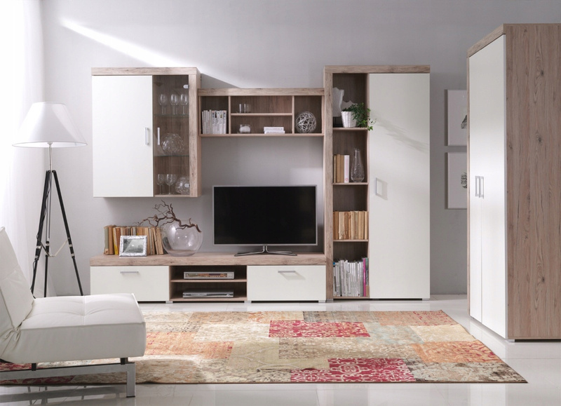 Zestaw mebli SAMBA, Meble do salonu, Meblościanka, San Marino / Crem