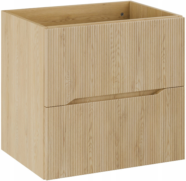 Szafka pod umywalkę 60cm, 2 szuflady, Meble łazienkowe NORDIC Dąb Cremona