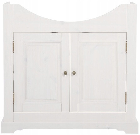 Szafka pod umywalkę 85cm, drzwi, Meble łazienkowe ROMANTIC Biały