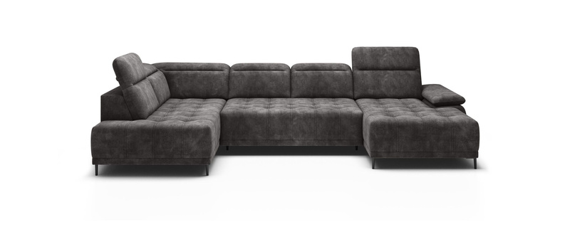 Narożnik FOCUS XL 352 cm, Elektryczny wysuw siedziska, Zagłówki