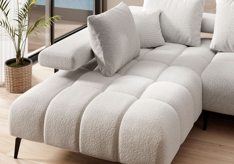 Narożnik MAGNETIC L 258 cm, Elektryczny wysuw siedziska