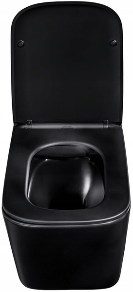 Misa wisząca WC HUNG, deska wolnoopadająca Czarny Mat