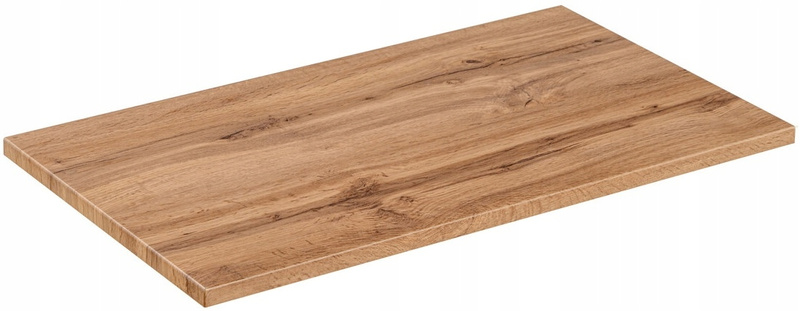 Meble łazienkowe ADEL, Zestaw meblowy z blatem, 80cm BIAŁY / DĄB WOTAN