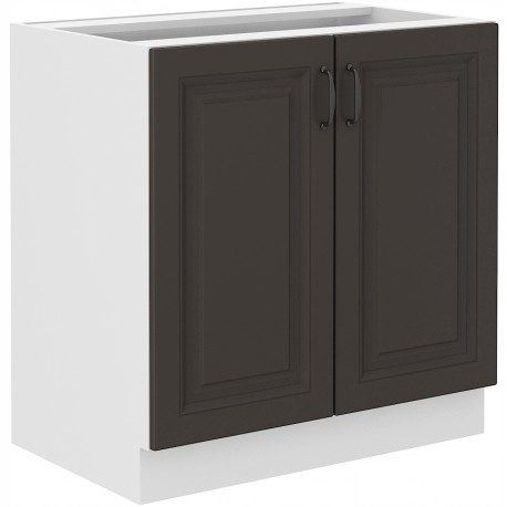 Szafka kuchenna dolna STILO 80 D 2F BB GRAFIT MAT/BIAŁY MAT
