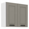 Meble kuchenne zestaw LUNA CLAY GREY / BIAŁY kuchnia szafki 260cm