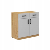Szafka biurowa dolna MALTA 105 2F 2S Jasny Szary / Dąb Artisan