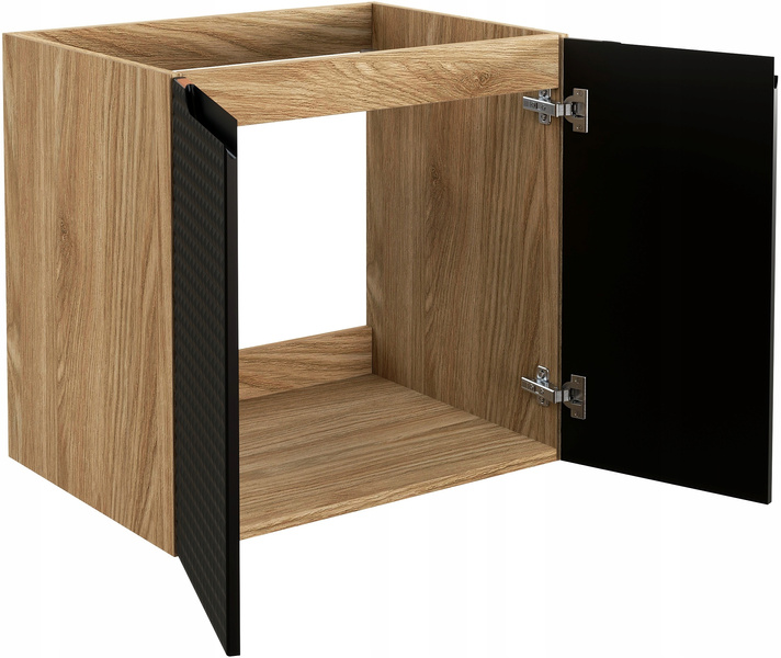 Szafka pod umywalkę 60cm, Meble łazienkowe LUXOR Dąb Olejowany / Czarny