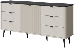 Komoda MARLY 9 160cm, Meble Pokojowe MARLY, KASZMIR / SZARY KAMIEŃ