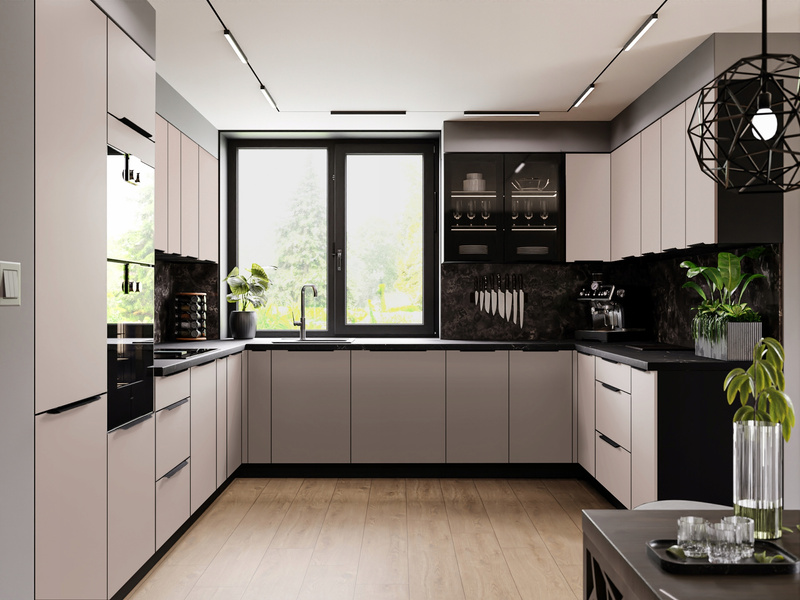 Szafka kuchenna dolna ARONA 15 D OTW BB CZARNY MAT