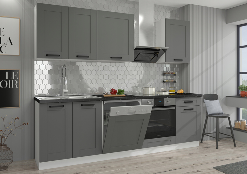 Szafka kuchenna dolna LUNA 50 D ZL 1F BB DUST GREY / DĄB ARTISAN
