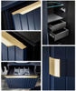 Meble łazienkowe SANTA FE DEEP BLUE 120, 2xUmywalka, 2xLustro LED, INDIGO