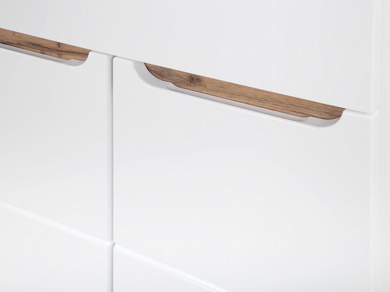 Szafka pod umywalkę 821 80cm, Meble łazienkowe BALI Dąb Craft/Biały Połysk
