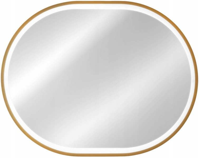 Lustro łazienkowe LED w ramie, Meble łazienkowe APOLLO Złoty