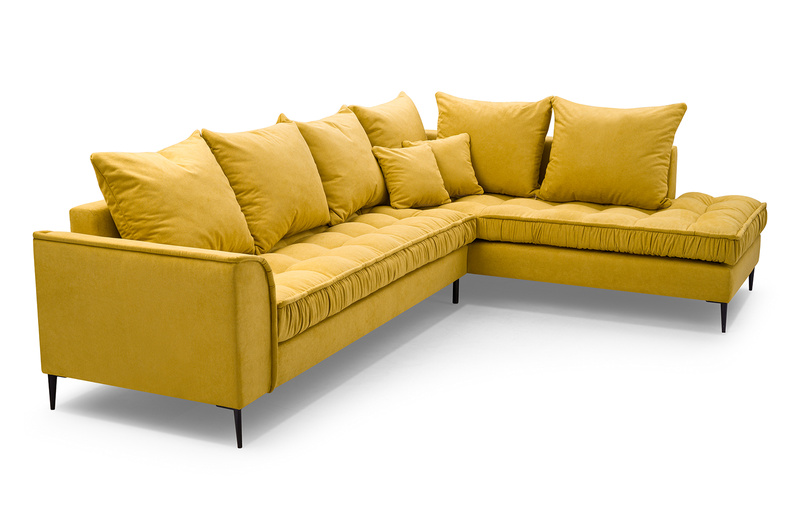 Nowoczesny Narożnik do salonu LENA 306 cm, Rogówka, Sprężyny, Silikon