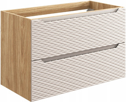 Szafka pod umywalkę 90cm, szuflady Meble łazienkowe OCEAN Beż/Dąb Olejowany