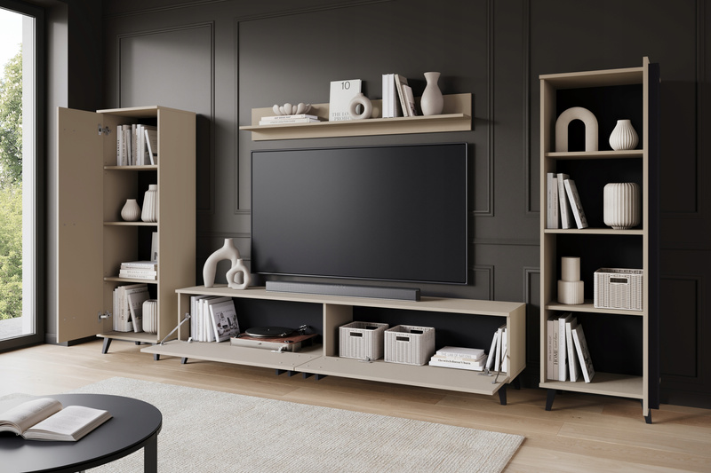 Meblościanka HELSINKI I Zestaw mebli, salon, CONGO