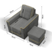 Kanapa Rozkładana, Sofa Rozkładana SAMANTA B 230 cm