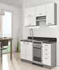 Front do zmywarki 45 cm z panelem sterującym z przodu ZM 570x446 BIAŁY POŁYSK, SZARY PLATYNOWY, Meble Kuchenne BIANCA