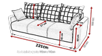 Kanapa Rozkładana, Sofa Rozkładana XARA 221 cm