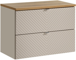 Zestaw 80cm z blatem szuflady Meble łazienkowe VIVA Kaszmir/Dąb Coast Evoke