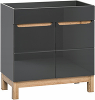 Szafka pod umywalkę 821 80cm, Meble łazienkowe BALI Dąb Craft/Szary Połysk