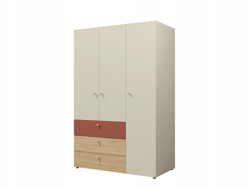 Szafa Trzydrzwiowa YUKI 120cm z szufladami 1, Meble Młodzieżowe