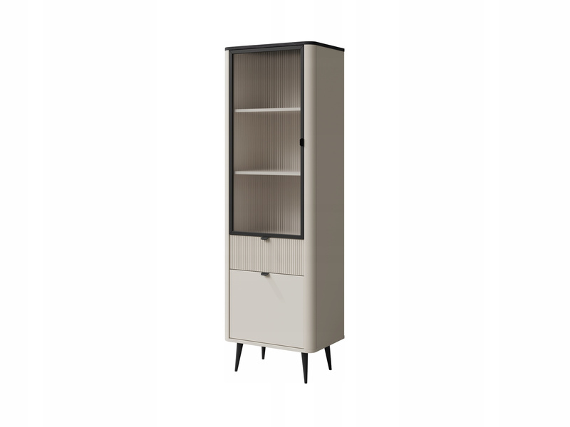 Witryna MARLY 3 60cm, Meble Pokojowe MARLY, KASZMIR / ORZECH
