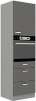 Szafka kuchenna GREY 60 DPS-210 3S 1F SZARY POŁYSK / SZARY PLATYNOWY