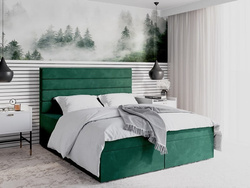 Łóżko tapicerowane, kontynentalne HUGO III 140x200 cm, Sprężyny, Pojemniki, Rozmiary