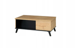 Stolik kawowy JOHN 8, Ława 121cm, Meble do Salonu JOHN Dąb Lefkas/Czarny