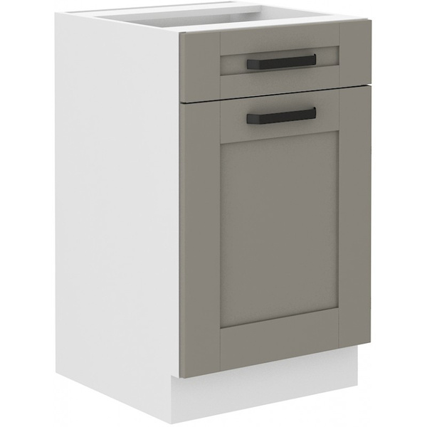 Meble kuchenne zestaw LUNA CLAY GREY / BIAŁY kuchnia szafki 150cm