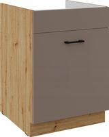 Szafka kuchenna dolna BOLONIA 60 ZL 1S BB TRUFFLE GREY / DĄB ARTISAN