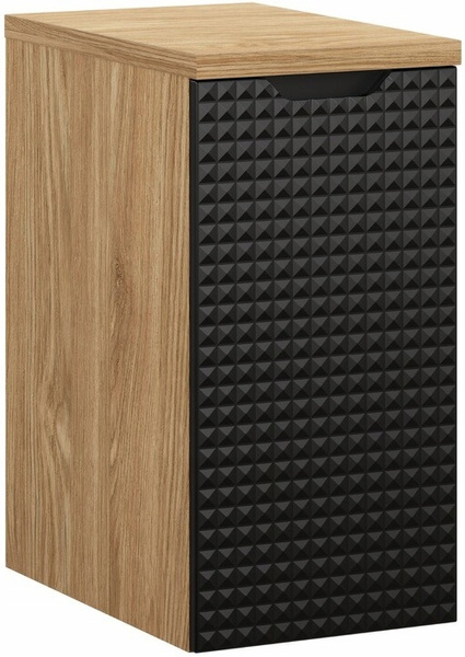 Zestaw meblowy 30cm z blatem, Meble łazienkowe LUXOR Dąb Olejowany / Czarny