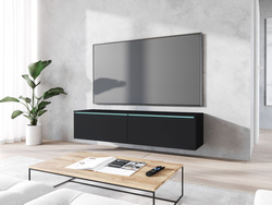 Szafka RTV Lowboard D 140cm CZARNY GRAFIT