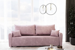 Sofa rozkładana NINA 224 cm, Kanapa z funkcją spania, Pojemnik