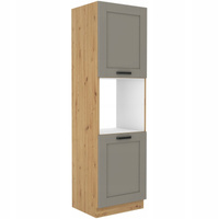 Szafka kuchenna słupek LUNA 60 DP-210 2F CLAY GREY / DĄB ARTISAN